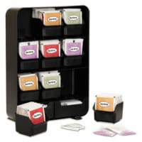EMS Mind Reader EMSTBORGBLK Baggy - Tea Bag & Condiment Display Rack, Black