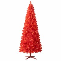 Treetopia Candy Apple Red 4 Foot Artificial Prelit Slim Christmas Tree w/ Stand