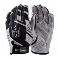 Wilson Youth One Size Football Gloves - Silver