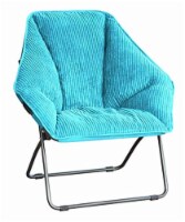 Zenithen Limited Hexagon Folding Dish Chair, Teal Corduroy - Pack of 1
