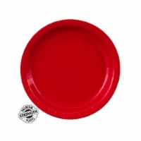 Birth5000 258945 Dessert Plate, Red - 8 Piece
