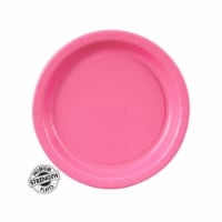 Birth5000 258949 Dessert Plate, Hot Pink - 8 Piece