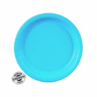Birthday Express 263562 Paper Dessert Plates, Bermuda Blue - Size 48