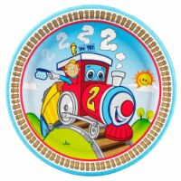 Buyseasons 263940 Two-Two Train 2nd Birthday Dinner Plates - Size 24