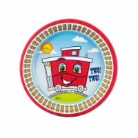 Buyseasons 263942 Two-Two Train 2nd Birthday Dessert Plates - Size 16
