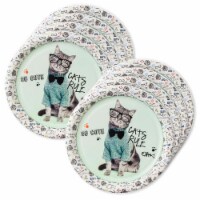 BirthdayExpress 305017 Rachael Hale Cats Rule Lunch Plates - 24 Piece