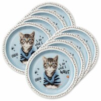 Birthday Express 305018 Rachael Hale Cats Rule Dessert Plate - 24 Piece
