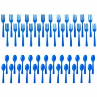 BirthdayExpress 305554 Forks & Spoons, Royal Blue - 24 Count