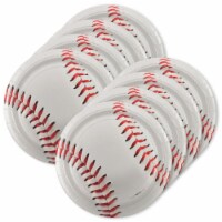 BuySeasons 307377 7 in. Baseball Dessert Plate - 24 Piece