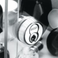 Best Sliding Door Cylinder,Satin Chrome  4S73626