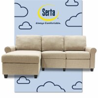 Serta Copenhagen Reclining Sectional Sofa with Left Storage Chaise Beige