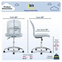Serta at Home Essentials Faux Leather Office Chair in Blue Sky