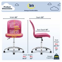 Serta at Home Essentials Faux Leather Office Chair in Pink