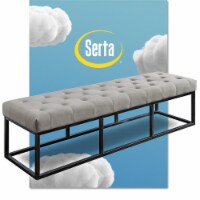 Serta at Home Danes Tufted Bedroom Bench in Pearl Gray