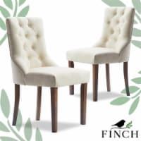 Finch Elmhurst Cream Tufted Dining Chair Set of 2