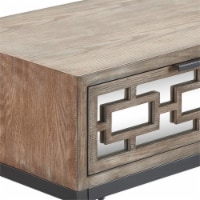 Tommy Hilfiger Hayworth Mirrored Console Table Ash Gray Brown