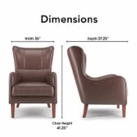 Finch Morgan Wingback Chair Chocolate Brown