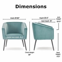 Adore Decor Rani Modern Velvet Accent Chair in Teal Blue