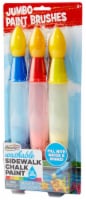 Rose Art Washable Sidewalk Chalk Paint Jumbo Paint Brushes - Assorted Perspective: Main