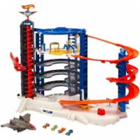 Mattel Hot Wheels Super Ultimate Garage Play Set 4 Cars and 1 Jet Plane Blue 5 years and up