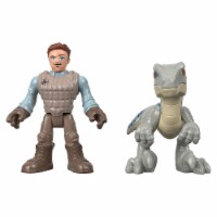 Fisher-Price® Imaginext® Jurassic World Owen & Blue the Velociraptor Action Figure Set Perspective: Main