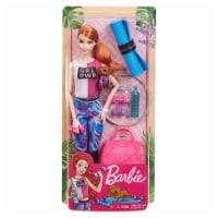 Barbie Fitness Doll, Red-Haired, with Puppy and 9 Accessories, Including Yoga Mat with Strap