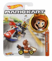 Mattel® Hot Wheels® Mario Kart™ Tanooki Mario Standard Kart Toy Vehicle Perspective: Main