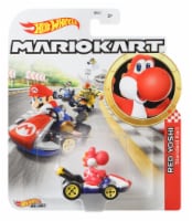 Mattel® Hot Wheels® Mario Kart™ Red Yoshi Standard Kart Vehicle Perspective: Main