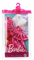 Barbie Fashion Pack of Doll Clothes, 1 Pink Heart Dress, Pink Shoes & Purse Perspective: Main