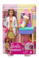Barbie Pediatrician Playset, Brunette Doll, Exam Table, X-ray & Accessories Perspective: Main