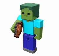 Mattel Minecraft Zombie Figure Perspective: Main