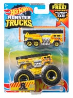 Hot Wheels Monster Trucks™ 5 Alarm With Free Fire Truck Car - Yellow Perspective: Main