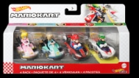 Hot Wheels® Mario Kart™ 4 Pack Princess Peach Rosalina Set Perspective: Main