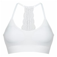 Dip Seamless Laceback Bralette - White Perspective: Main