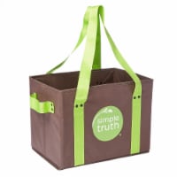 Earthwise Simple Truth Reusable Box Tote - Brown/Green