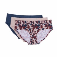Dip Invisible Line Hipster Women's Underwear XL - Navy/Nude/Floral Maroon Perspective: Main