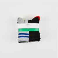 Dip BKS9BS0107 10 Pair Pack Basic Active Crew Socks - Grey/Black