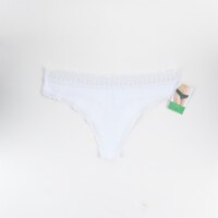 Dip Cotton Stretch Thong Lace Waist - White Perspective: Main