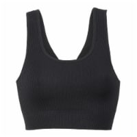Dip Seamless Ribbed Black Bralette Perspective: Main