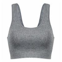 Dip Seamless Ribbed Heather Gray Bralette Perspective: Main