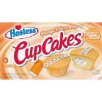 HOSTESS Limited Edition Orange Crème Pop Artificially Flavored CupCakes, Creamy Filling Perspective: Main