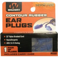 Walker's Contour Rubber Corded Blue Ear Plugs GWP-TPRCORD-BL Perspective: Main