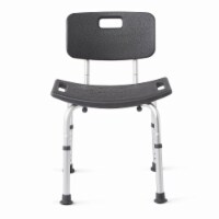 Medline Bath Bench with Back - Black Perspective: Main