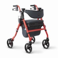 Medline Rollator - Red/Black Perspective: Main
