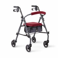 Medline Burgundy Knock-Down Rollator Perspective: Main