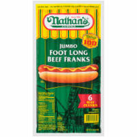 Nathan's Famous Jumbo Foot Long Beef Franks Perspective: Main