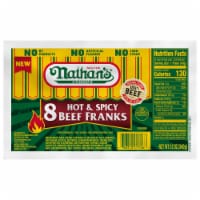 Nathan's Famous® Hot & Spicy Beef Franks Perspective: Main