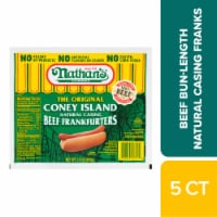 Nathan's Famous® Natural Casing Beef Hot Dogs Perspective: Main