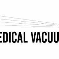 Brady Pipe Marker,Black,Medical Vacuum,PK5  7186-1-PK