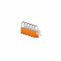Brady Padlock,6 Pins,Orange,PK6 SDAL-ORG-38ST-KA6